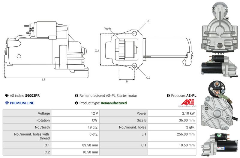 AS-PL S9002PR Starter