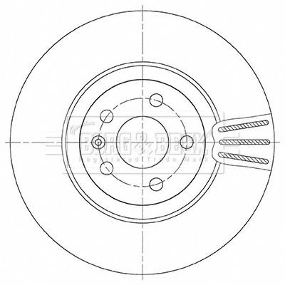 Гальмiвнi диски переднi Borg & Beck BBD6148S