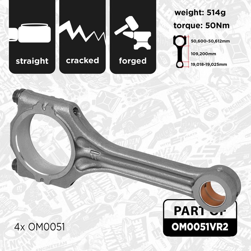 Product Image - Plunjerset - OM0051VR2 - ET ENGINETEAM