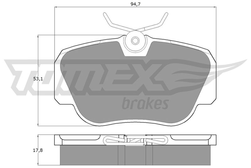 TOMEX Brakes TX 10-38 Stabdžių trinkelių rinkinys, diskinis stabdys