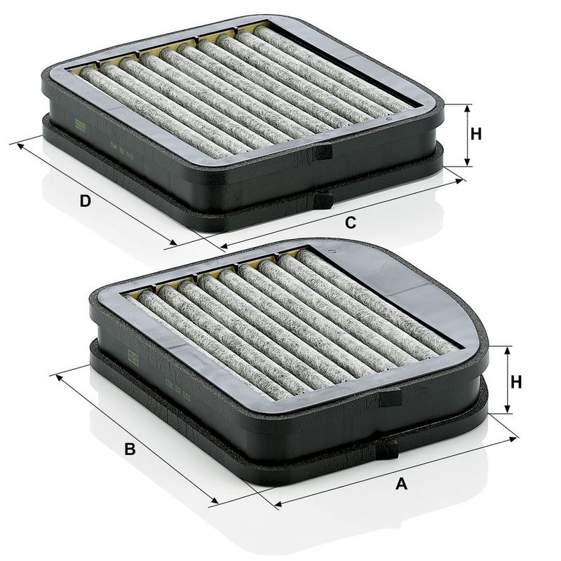 Filter, salongiõhk, MANN-FILTER CUK 22 000-2