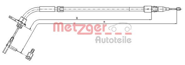 METZGER huzal, rögzítőfék 10.9333