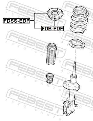 FEBEST FDB-EDF Rolling Bearing, suspension strut support mount