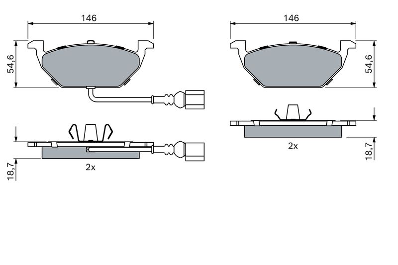 BOSCH 0 986 494 019 Brake Pad Set, disc brake