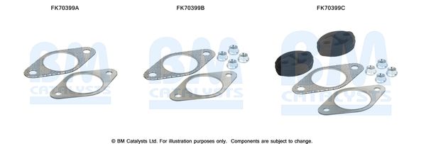 BM CATALYSTS szerelőkészlet, kipufogócső FK70399