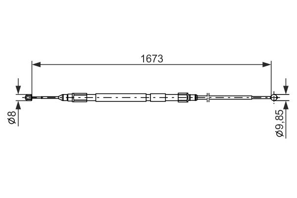 BOSCH 1 987 477 947 Cable Pull, parking brake