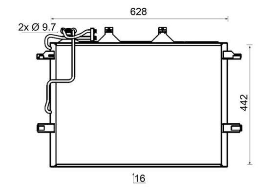 MAHLE kondenzátor, klíma AC 318 000S