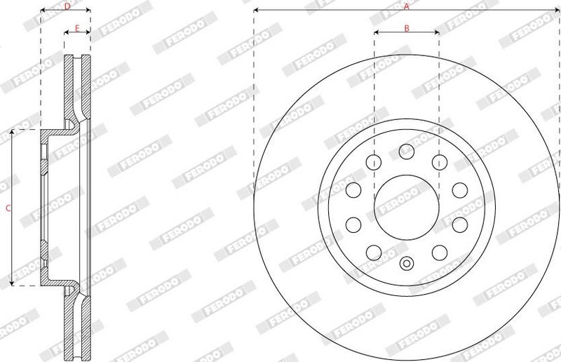 FERODO DDF3121C Brake Disc