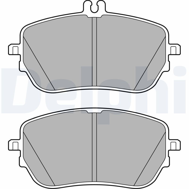 Комплект гальмівних накладок, дискове гальмо, Delphi LP3485