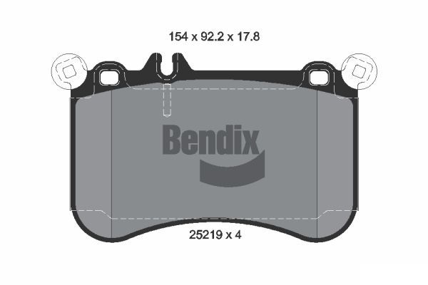 BENDIX Braking fékbetétkészlet, tárcsafék BPD2235