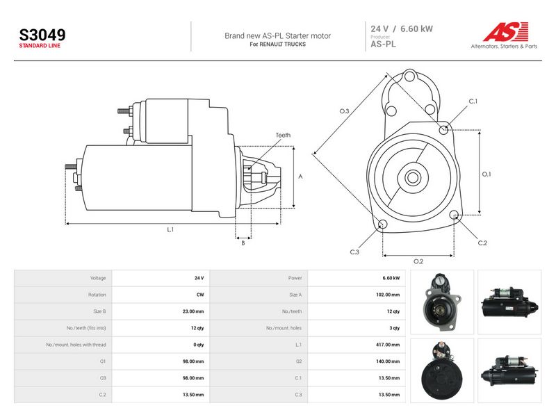 Starter, AS-PL S3049