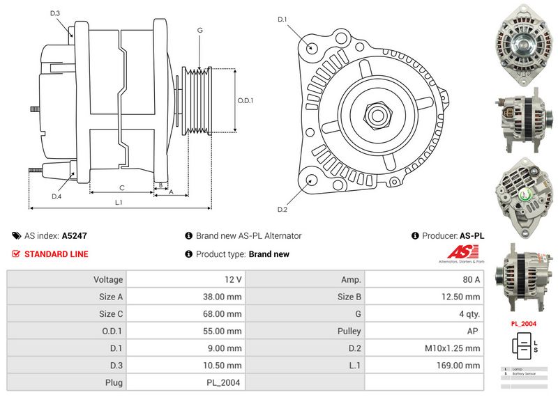 AS-PL A5247 Alternator