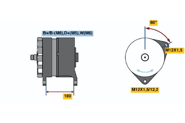 BOSCH 0120689588 Alternator
