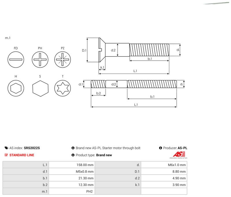 AS-PL SRS2022S Repair Set, alternator