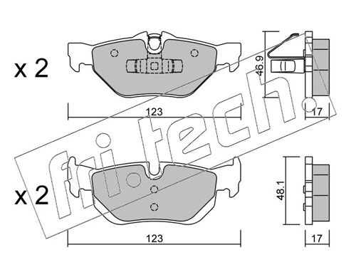 fri.tech. fékbetétkészlet, tárcsafék 658.0