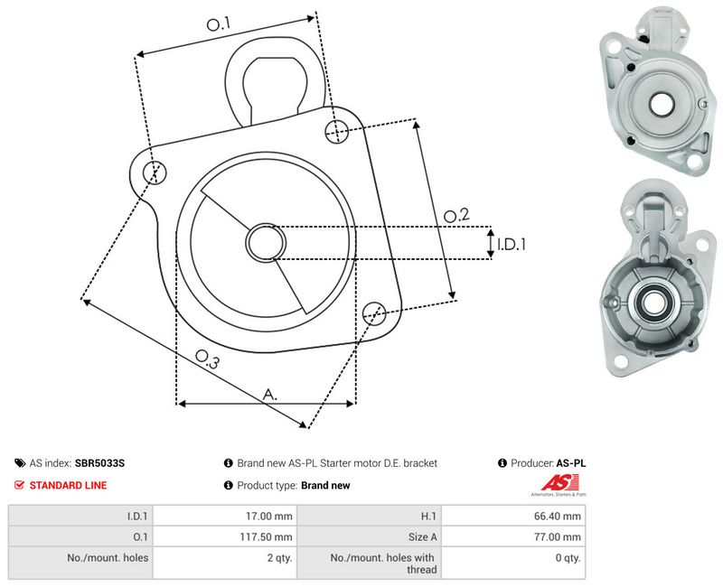 AS-PL SBR5033S Starter Lid, carburettor