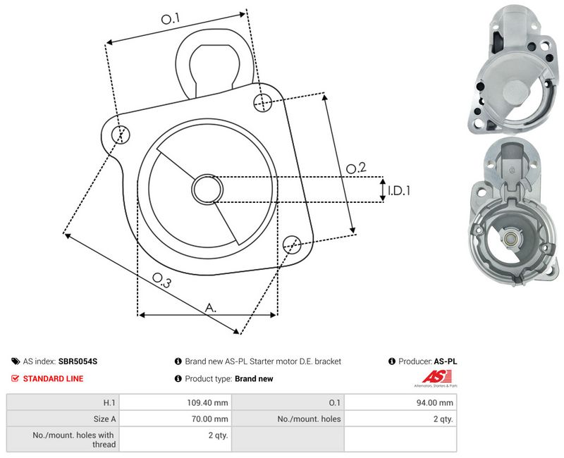 AS-PL SBR5054S Starter Lid, carburettor