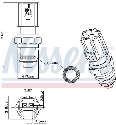 NISSENS 207048 Sensor, coolant temperature