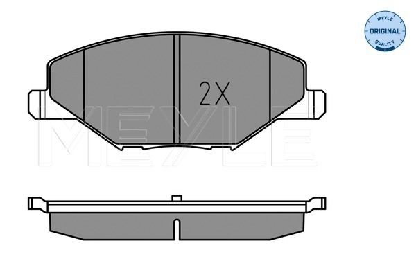 Комплект гальмівних накладок, дискове гальмо, Meyle 0252568118