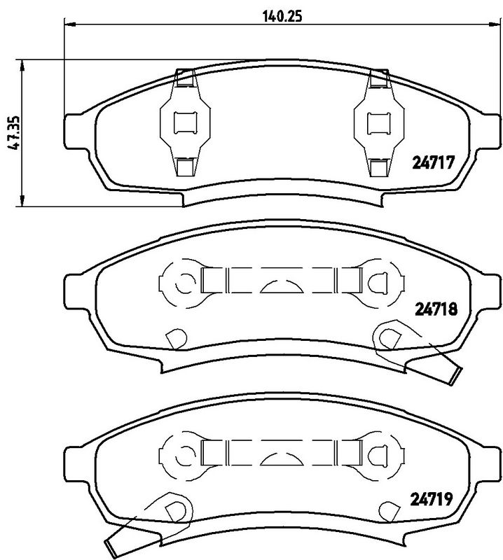 BREMBO P07003 Brake Pad Set, disc brake