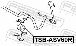 FEBEST TSB-ASV60R Mounting, stabiliser bar