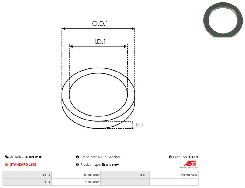 AS-PL ARS9121S Repair Set, alternator