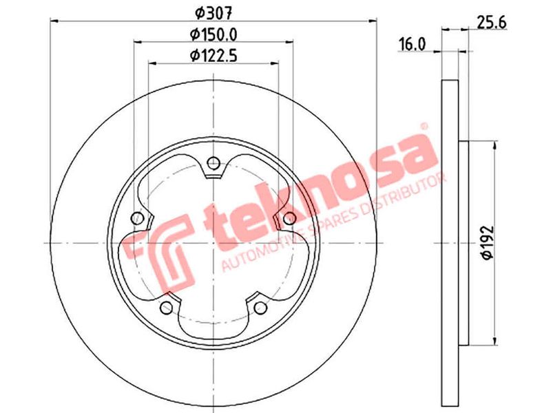 TEKNOSA TBD8575-D - Brake Disc
