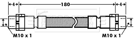 BORG & BECK fékcső BBH7394