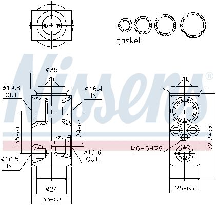 NISSENS 999348 Expansion Valve, air conditioning