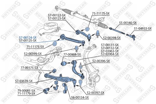 STELLOX 57-00124-SX Control/Trailing Arm, wheel suspension