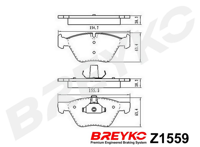 DAVID VASCO Z1559 Brake Pad Set, disc brake