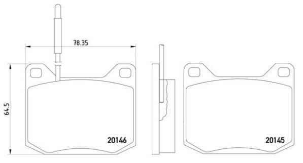 BREMBO fékbetétkészlet, tárcsafék P 61 004