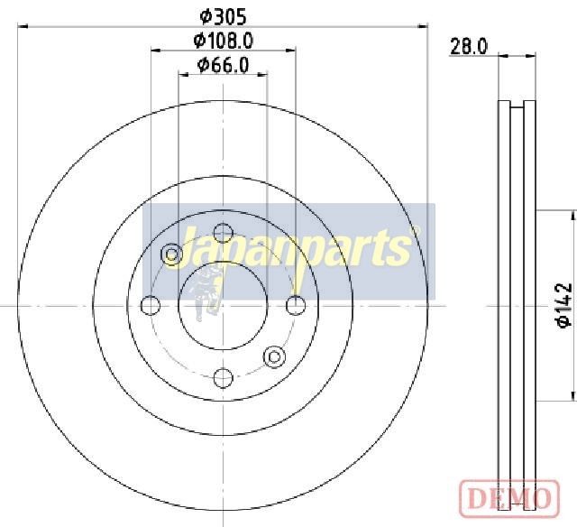спирачен диск JAPANPARTS