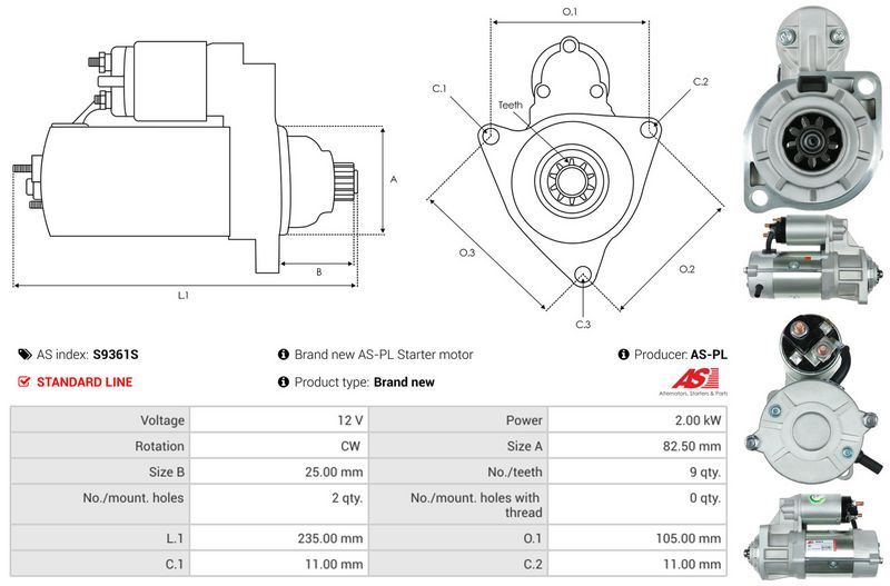AS-PL S9361S Starter