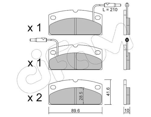 Set placute frana,frana disc 822-767-1 CIFAM
