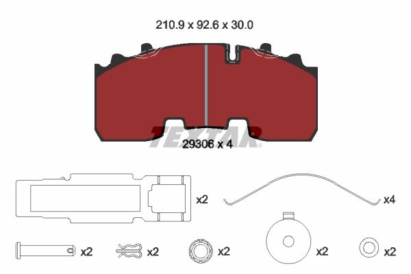 TEXTAR 2930601 Brake Pad Set, disc brake