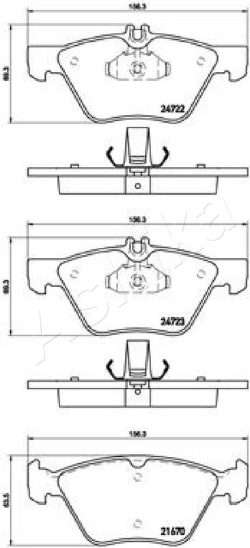 ASHIKA 50-00-0526 Brake Pad Set, disc brake