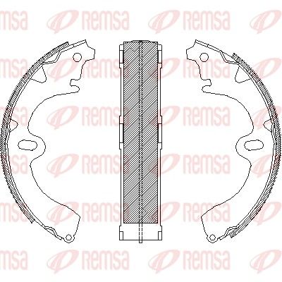 Комплект гальмівних колодок, Remsa 4345.00