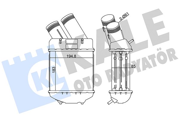 Охолоджувач наддувального повітря, Kale Oto Radyatör 126100