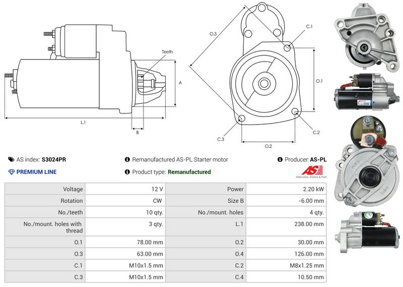 AS-PL S3024PR Starter