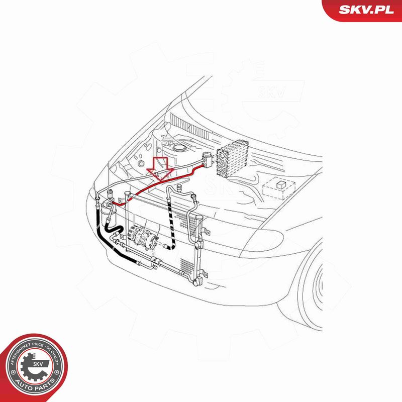 ESEN SKV 43SKV504 High-pressure Line, air conditioning