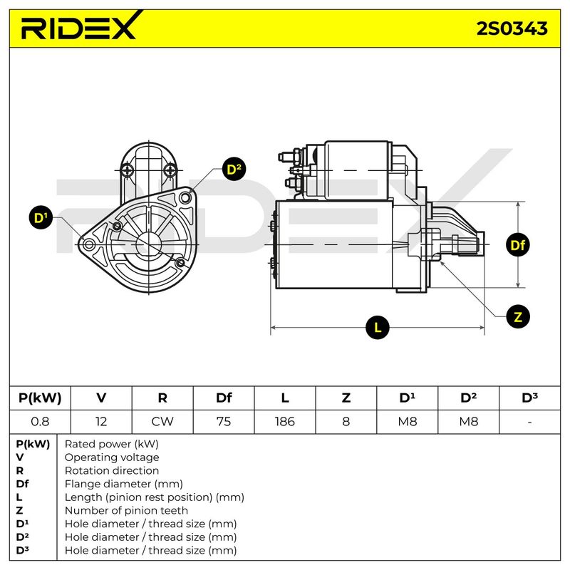 стартер RIDEX