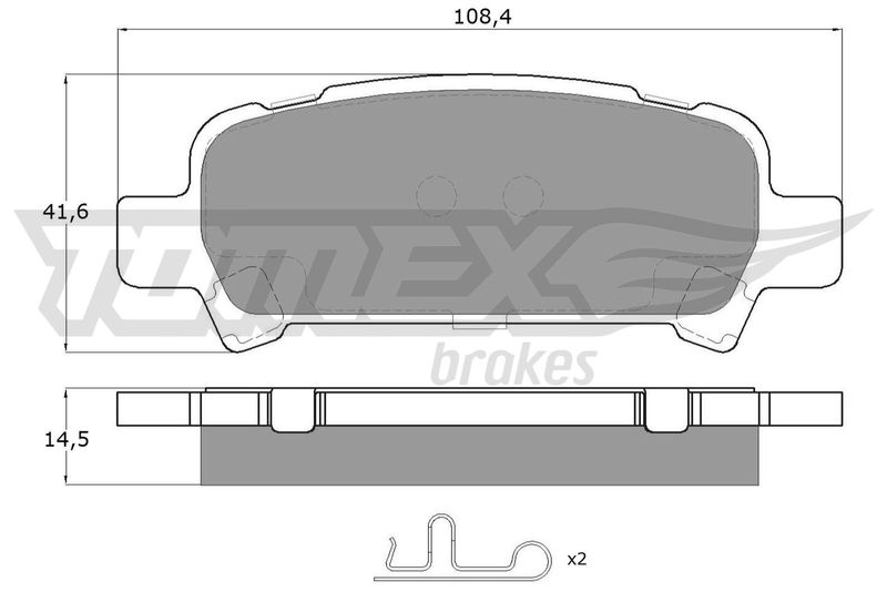 TOMEX Brakes fékbetétkészlet, tárcsafék TX 15-46