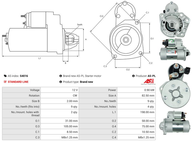 AS-PL S4016 Starter