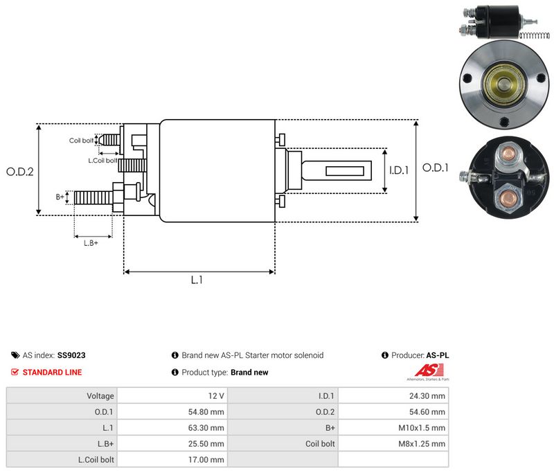Magnetlülitus, starter, AS-PL SS9023