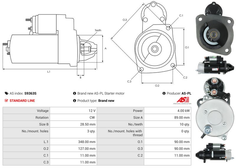 AS-PL S9363S Starter