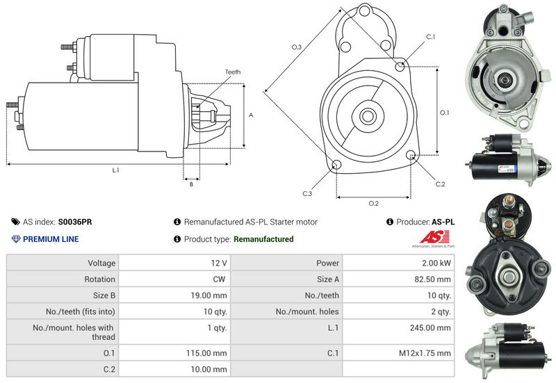 AS-PL S0036PR Starter