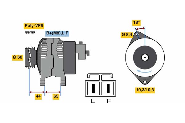 BOSCH 0 986 048 301 Alternator