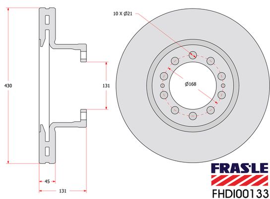 Brzdový kotouč FHDI00133