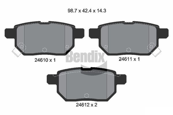 BENDIX Braking fékbetétkészlet, tárcsafék BPD2179